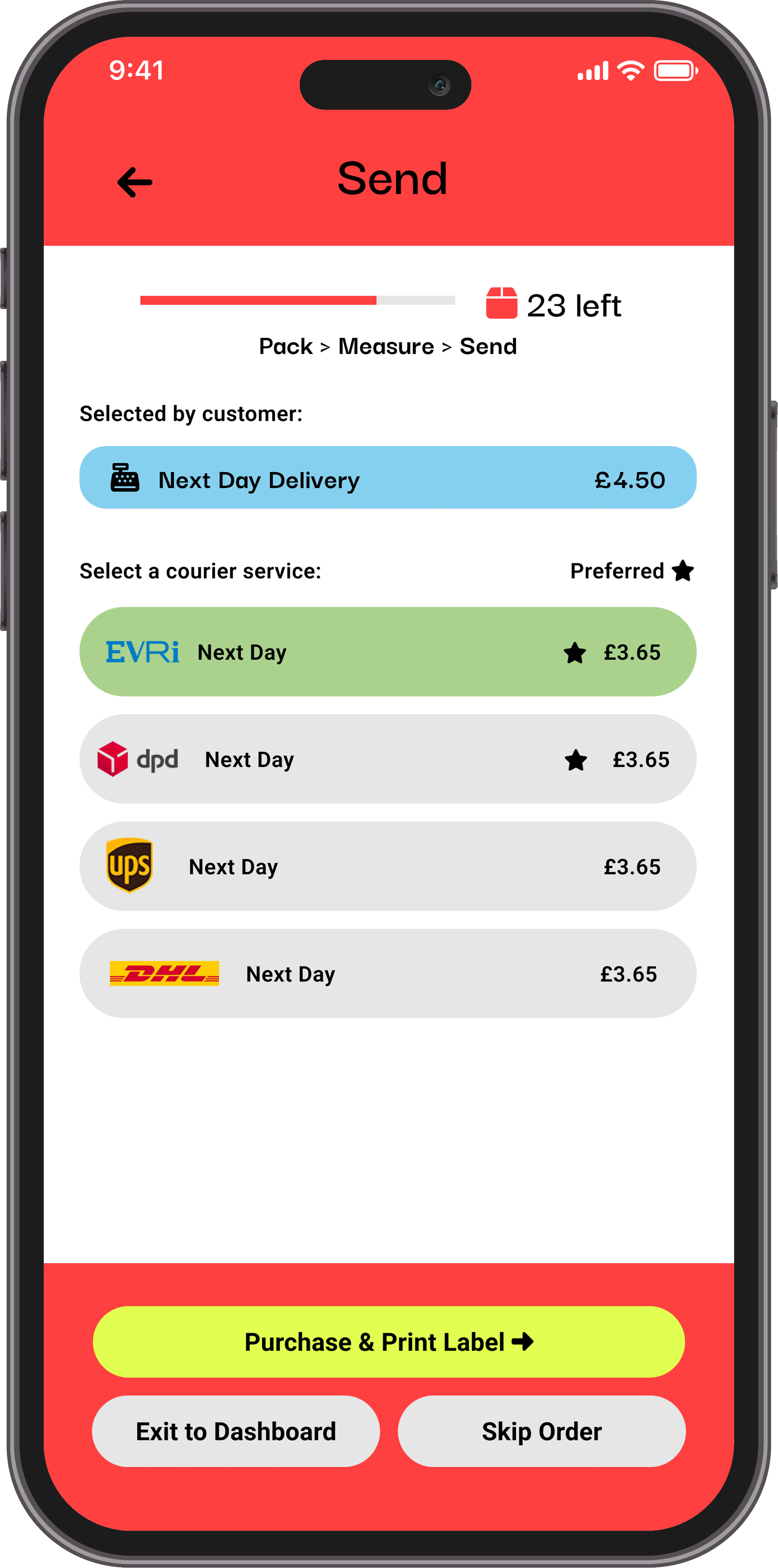 Hustl delivery options